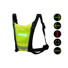 Gilet signalisation  LED avec telecommande reflechissant jaune