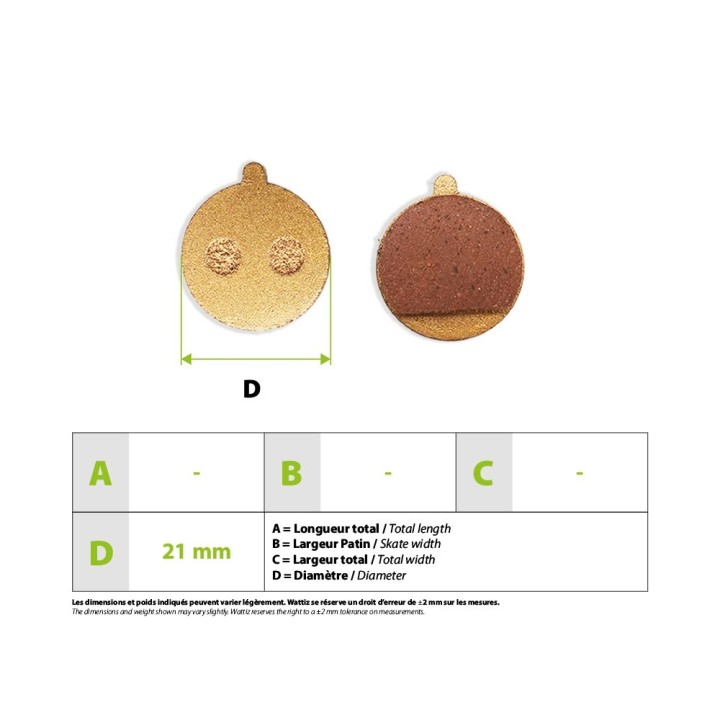Plaquettes de frein métalliques pour Kaabo Skywalker/E-cross Pro/Smartgyro