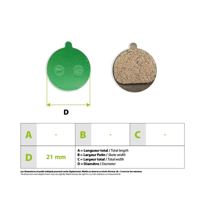 Plaquettes de frein céramique pour Kaabo Skywalker/E-cross Pro/Smartgyro