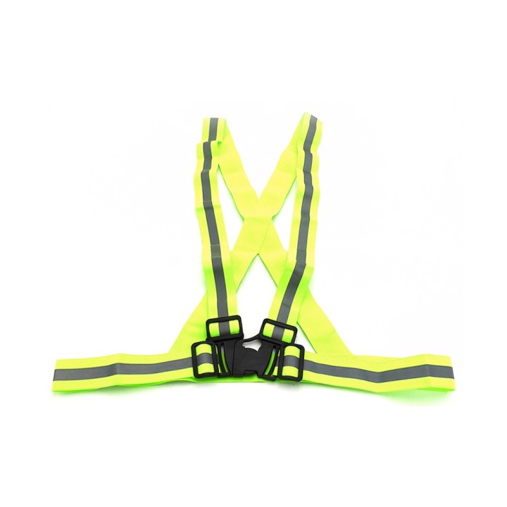 Gilet signalisation bandes reflechissantes - jaune