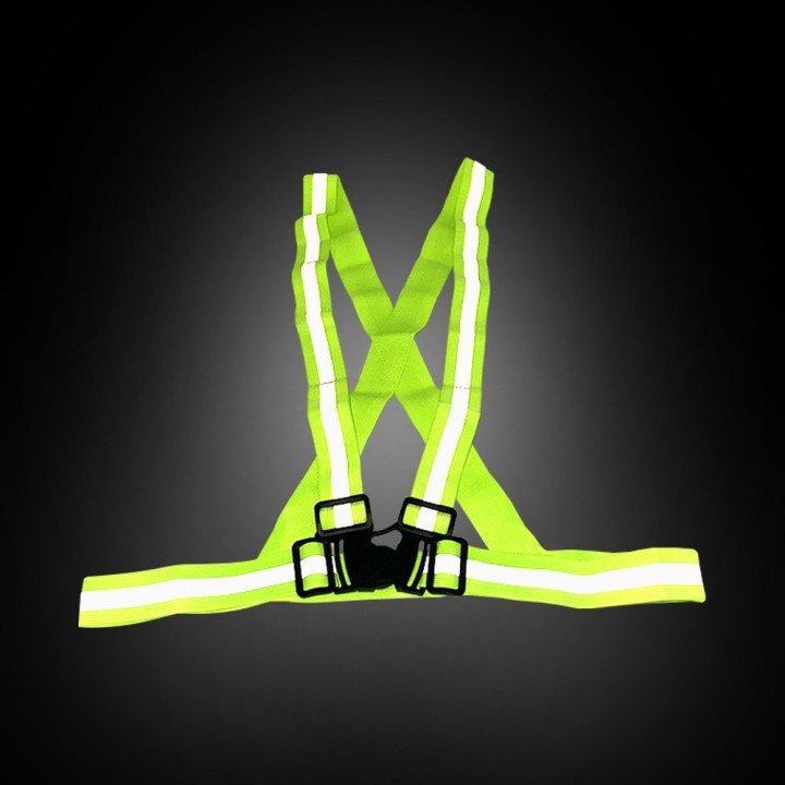 Gilet signalisation bandes reflechissantes - jaune