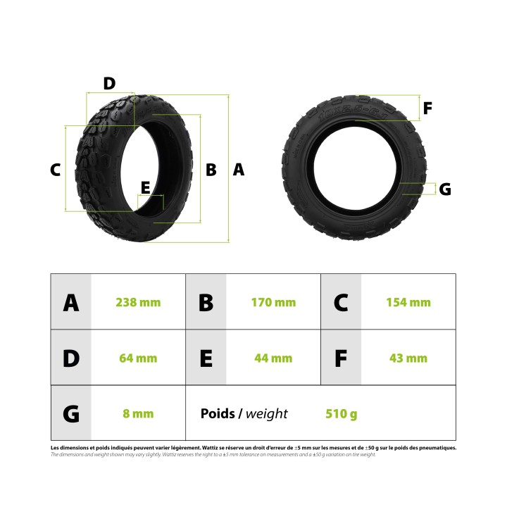 Pneu 10x2.50-6.1