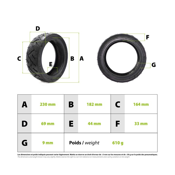 Pneu 250x64 tubeless CST