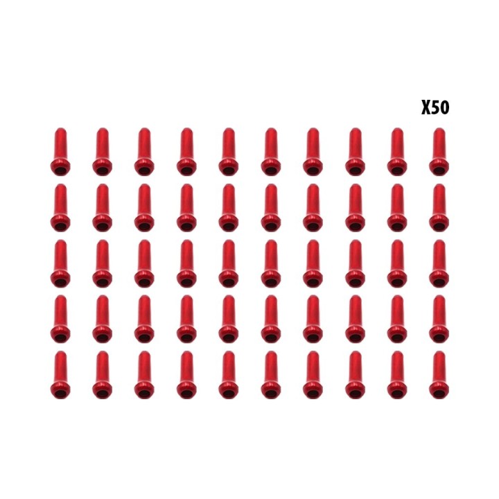 Arrets de cables rouge x50 pcs