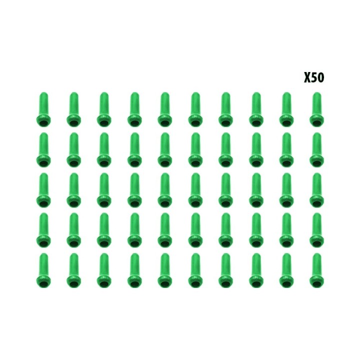 Arrets de cables vert x50 pcs
