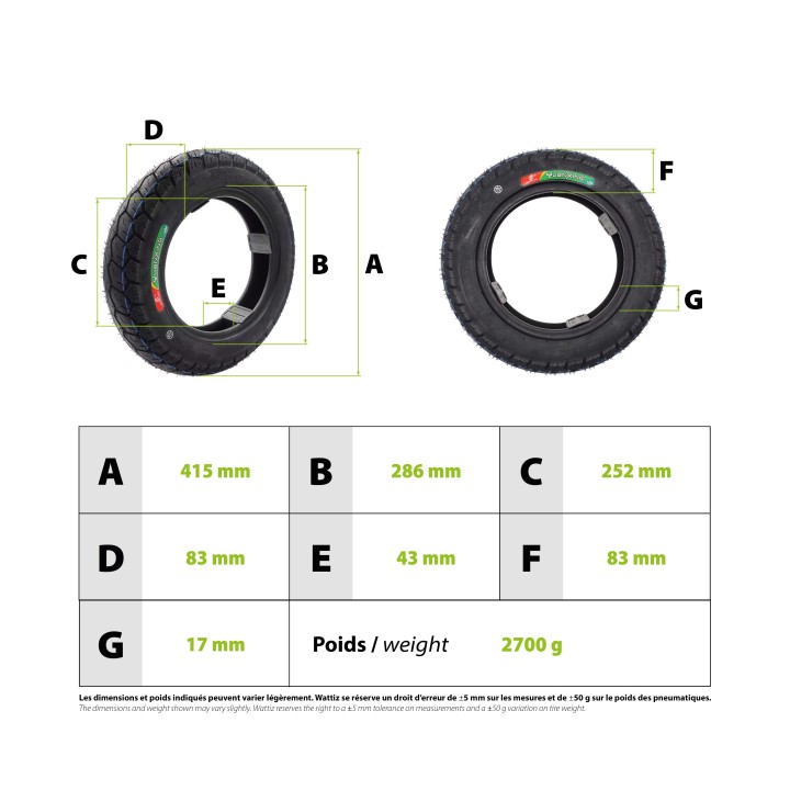 Pneu Scooter 3.50-10 Tubeless